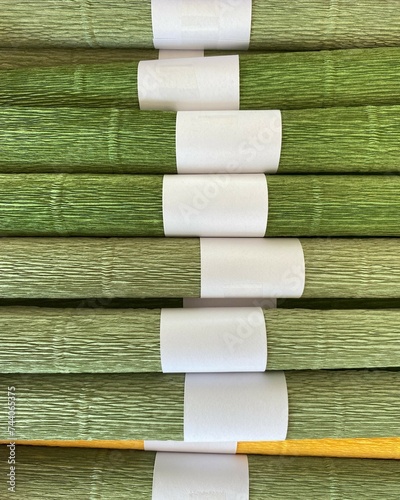 stack of crepe paper /papier crépon used for making crepe paper flowers