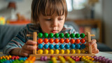 child with abacus