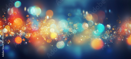 Abstract Bokeh Lights Colorful Background