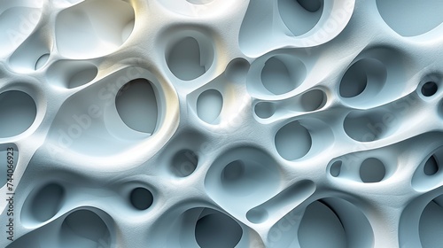  a close up view of a wall made out of white plastic tubes with holes in the middle of the wall and holes in the middle of the wall to the side of the wall.
