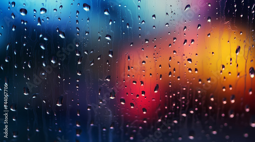 Raindrops on the glass window