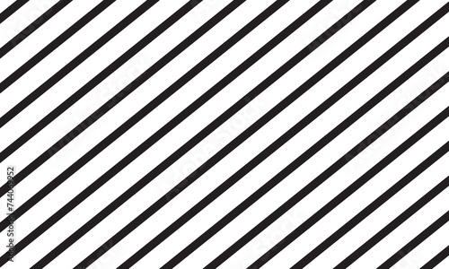 Stripes diagonal pattern. White on black. pattern with oblique black lines Vector illustration. 