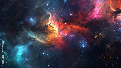 Cosmic Nebula and Star Formation in Space