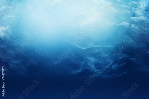 blurred dark blue and white color background in deep sea