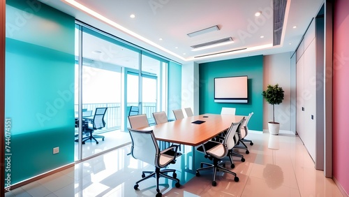 Modern interior of an office conference hall © Anshumali