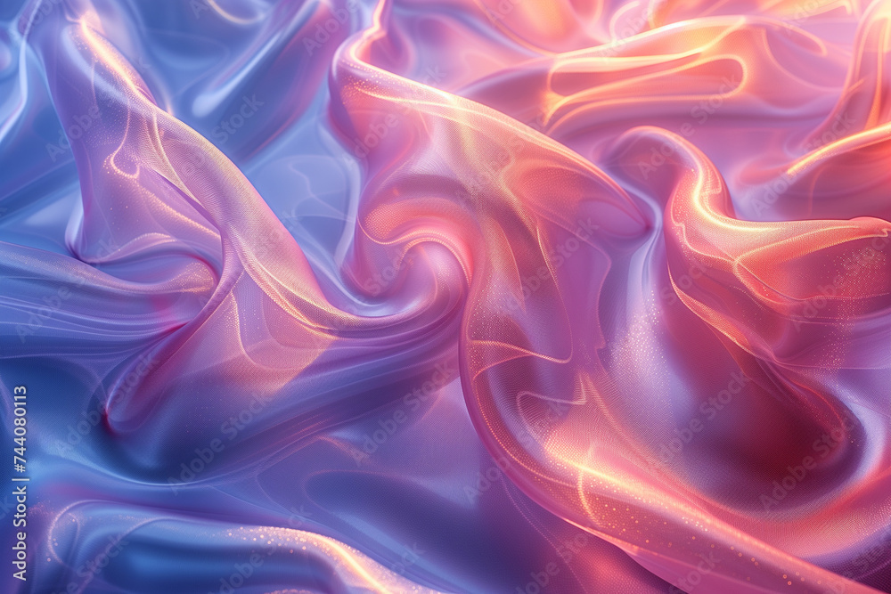 Obraz premium Holographic trendy background with shapes