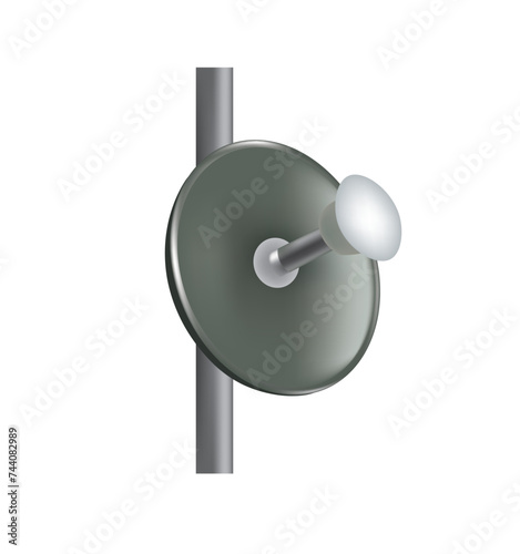 Metal parabola wireless antenna, vector