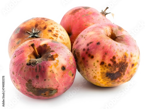 apple scab disease. isolated on a white background. photo