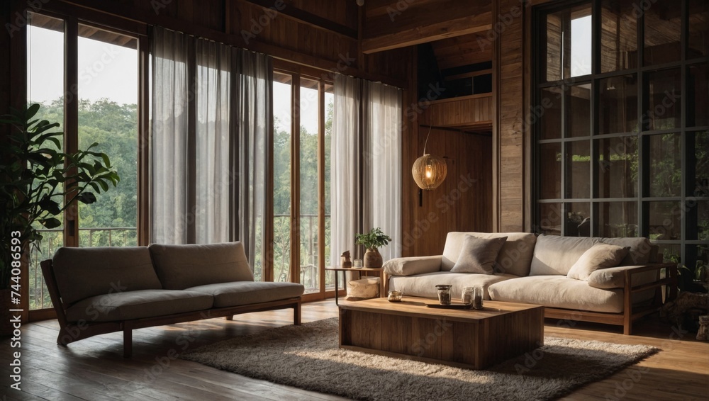 home interior design concept with cosy living room design by farm house scheme concept living room with wooden decorate light from window sofa and comfort ambient atmoshere home design home interior design concept with cosy living room design by farm house scheme concept living room with wooden decorate light from window sofa and comfort ambient atmoshere home design