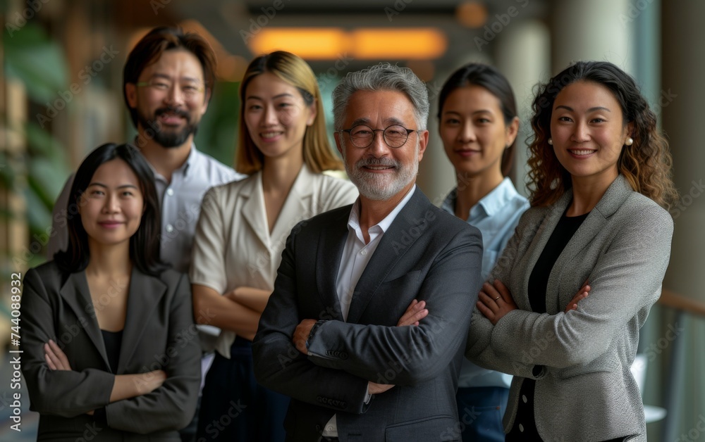 A diverse group of individuals standing next to each other in a line, displaying unity and teamwork A diverse group of individuals standing next to each other in a line, displaying unity and teamwork