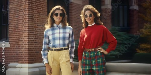 Preppy and Plaid s College Trends and Styles. Concept College Fashion, Preppy Style, Plaid Patterns, Student Trends, Campus Wardrobe