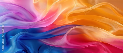 a close up of a multicolored background with a large amount of wavy fabric on the bottom of the image.