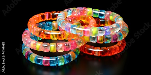 Jelly Bracelets Jamboree  A Festive Celebration of Kids  Fashion and Trends. Concept Fashion Trends  Kids Jewelry  Creative Accessories  Colorful Outfits  Kids Styling