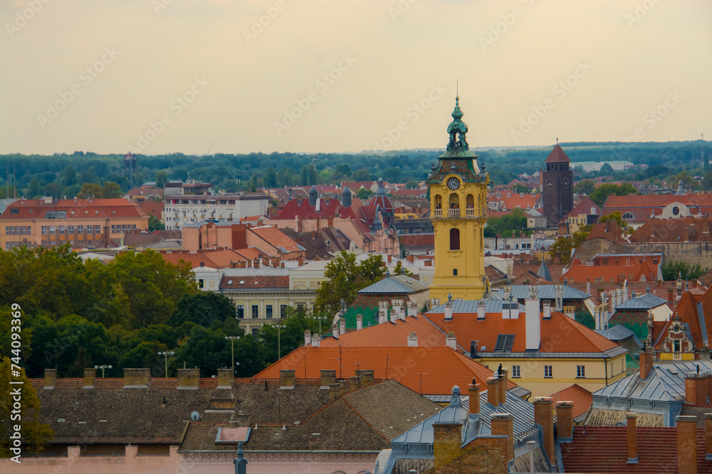 City view from the water tower of Szeged