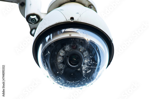 Surveillance Camera On Transparent Background.