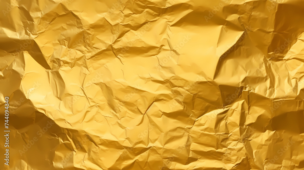 Shiny yellow gold foil abstract background Shiny yellow gold foil abstract background