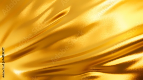 Shiny yellow gold foil abstract background