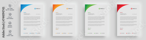 letterhead corporate business flyer A4 size paper creative advertising official abstract eye-catching newsletter magazine brochure poster template design with a logo