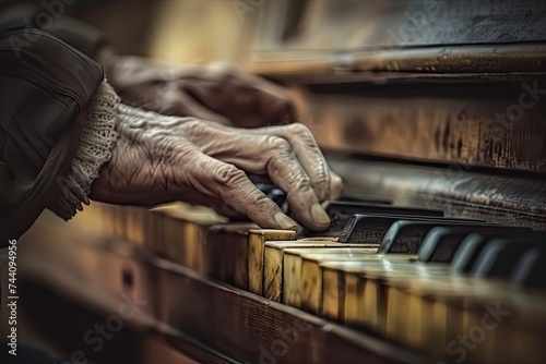 hands of a person playing the piano © Vasili
