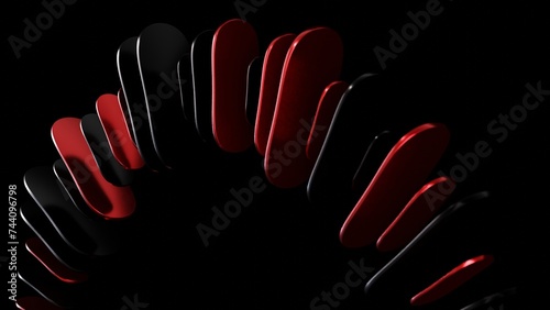 Abstract 3d render, colored glass background design, modern illustration