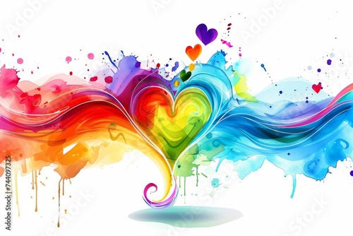 LGBTQ Pride design. Rainbow eclectic colorful deep space sparkle diversity Flag. Gradient motley colored lgbtqpi2spp LGBT rights parade festival diversity diverse gender illustration