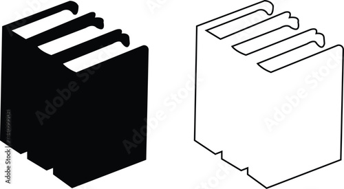 Book icon set. Literature book flat or line black vector collection isolated on transparent background. Learning icons for web and app. E-learning, video tutorial, knowledge, study, school, university