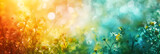 colourful spring wild flowers banner - abstract springtime background