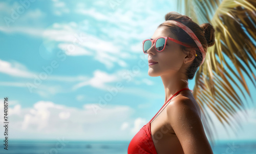 woman in sunglasses on the beach © Edgar Martirosyan