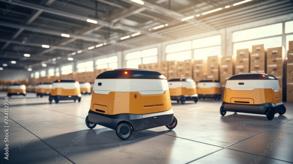 Futuristic Delivery Droids - Revolutionizing warehouse operations