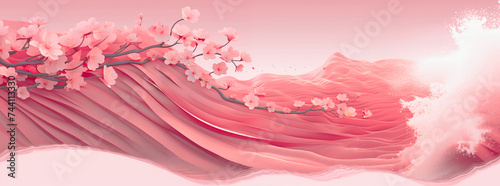 春の桜の美しいイメージ素材