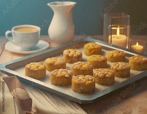 Panellets served on tray