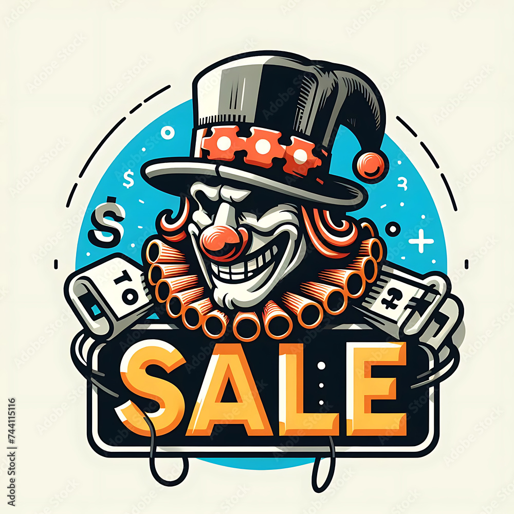 Naklejka premium April Fools Day Sale bunting and burst marketing template with copy space. EPS 10 vector.