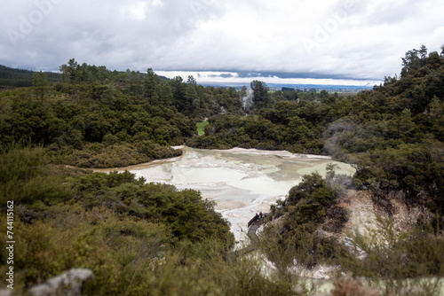 lake in wai or tapu. New Zealand