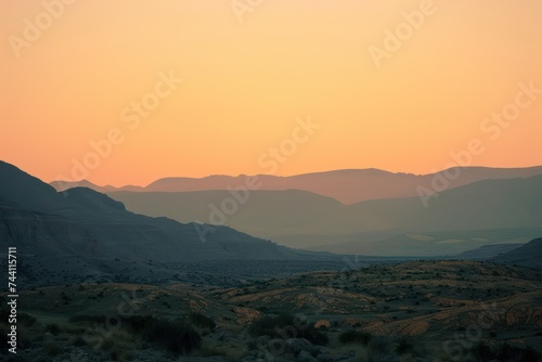 Sunset over the mountains © David