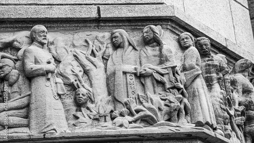 Sainte anne beaupré, Canada - April 14 2018: Front facade of Basilica sainte anne beaupré in Quebec photo