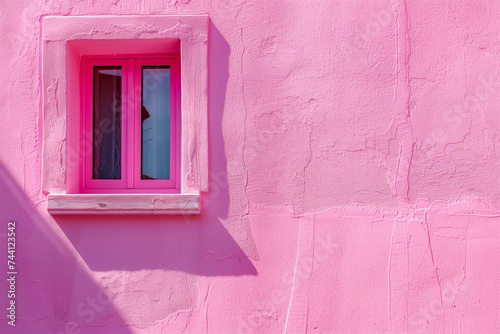 pink wall with window