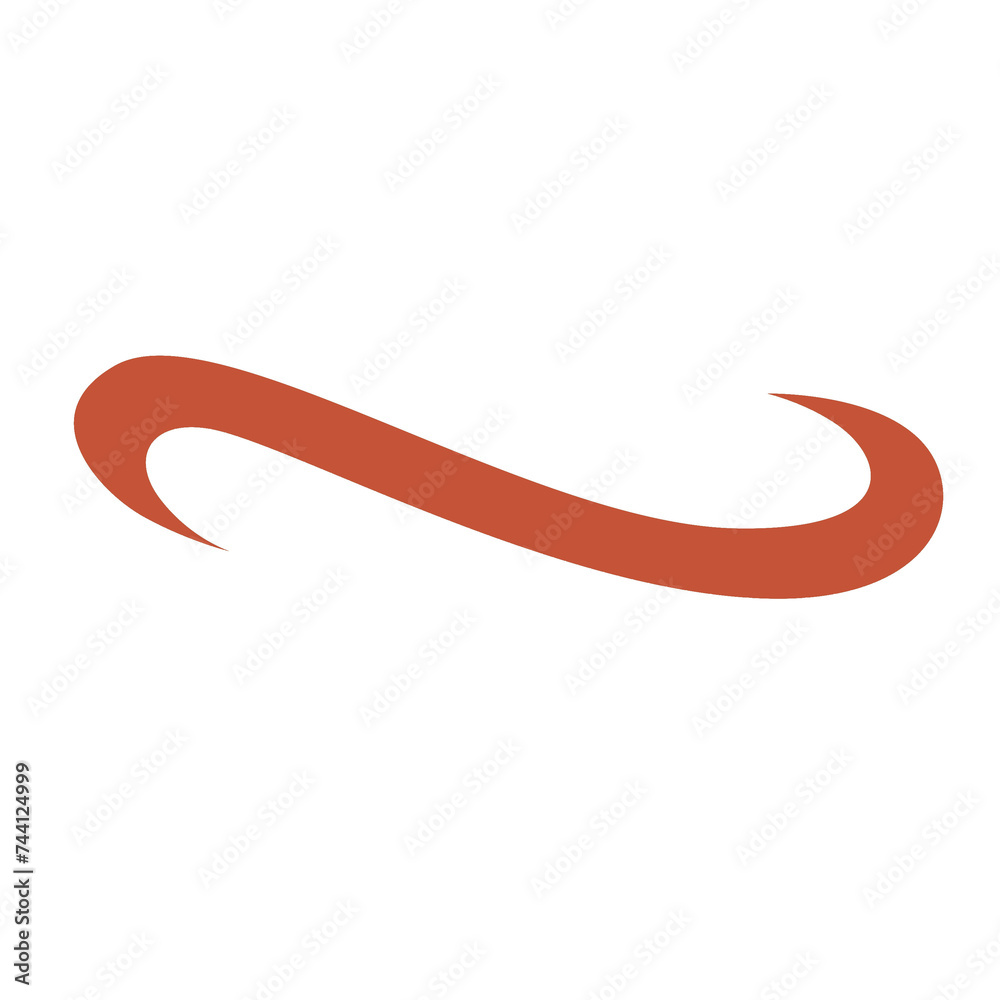 image of a solid swish stroke with symmetrical opposing ends - earth tone image of a solid swish stroke with symmetrical opposing ends - earth tone