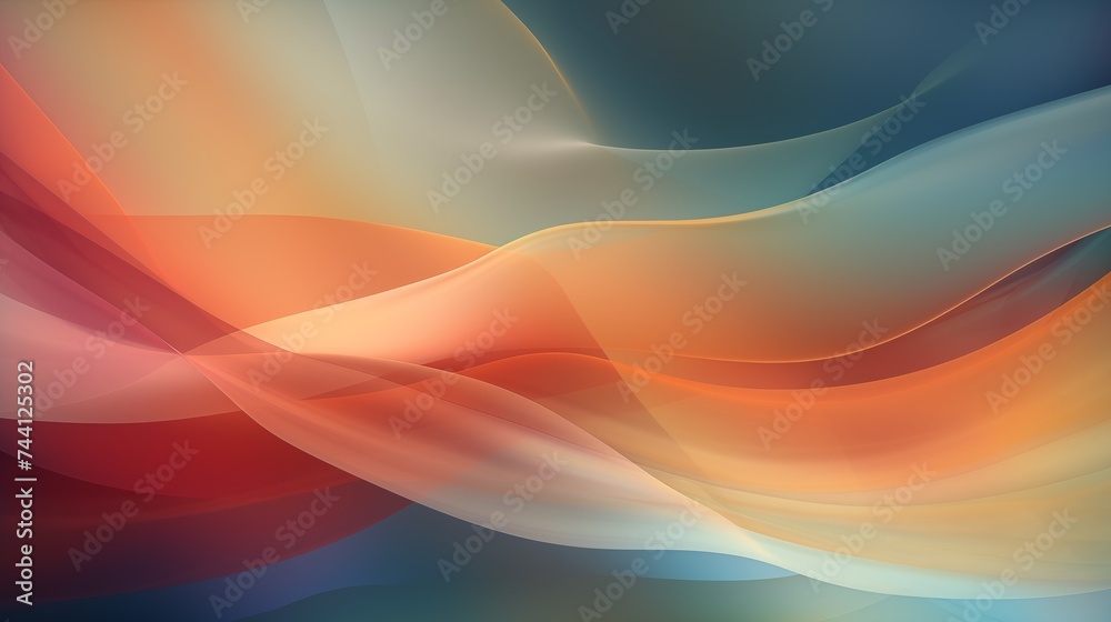 Vibrant abstract waves with a fluid gradient of colors for a modern background