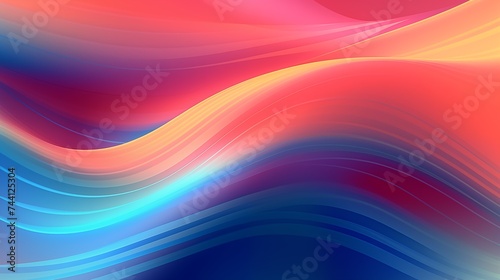 Vibrant abstract waves with a fluid gradient of colors for a modern background