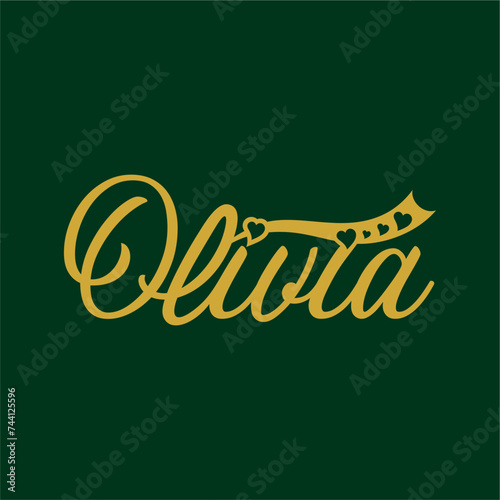 Olivia Names Necklace Bracelet Chain Personalized Gift Gold Silver Jewelry Anniversary Birthday Christmas for Wife Girlfriend Daughter 