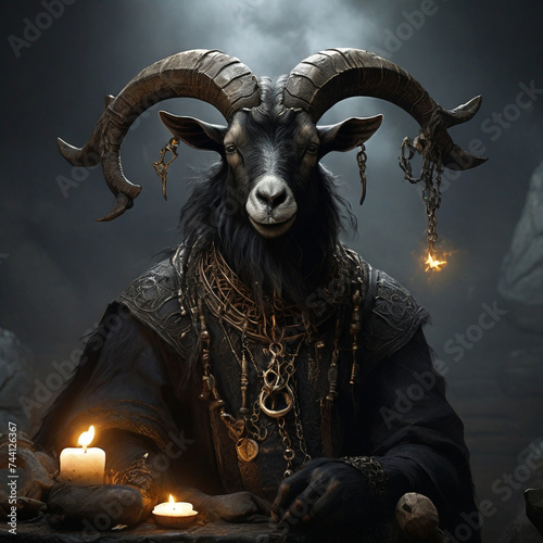 Akerbeltz: A black he-goat considered a symbol of fertility, Artwork