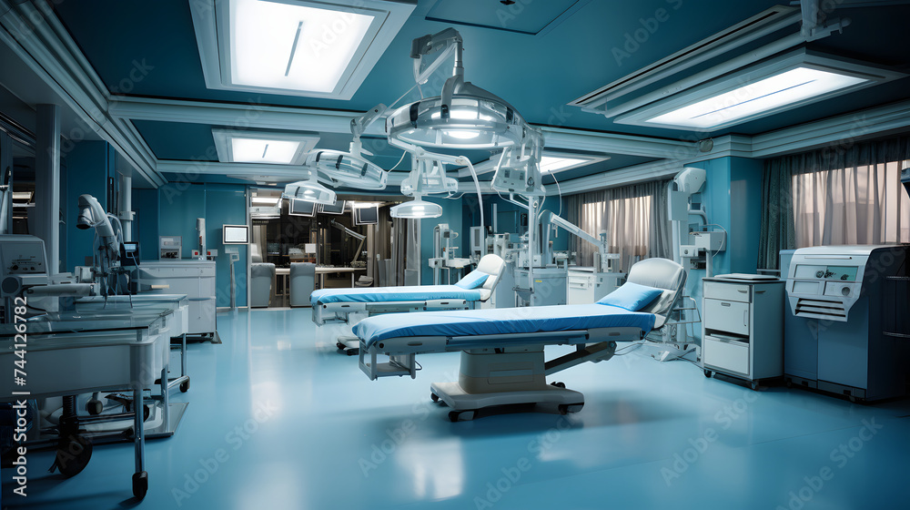 hospital operating room with light and large medical equipment hospital operating room with light and large medical equipment
