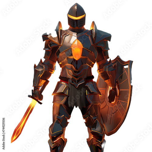 Armored Man With Sword and Shield © Ilugram