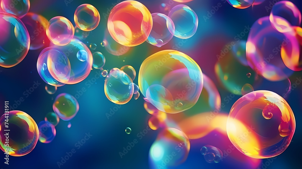 Massive soap bubbles float in the air, creating a mesmerizing dynamic scene Massive soap bubbles float in the air, creating a mesmerizing dynamic scene