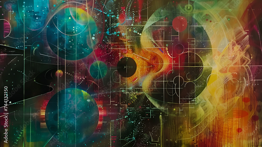 Obraz premium fractal realms backgrounds