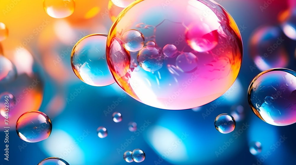Massive soap bubbles float in the air, creating a mesmerizing dynamic scene Massive soap bubbles float in the air, creating a mesmerizing dynamic scene