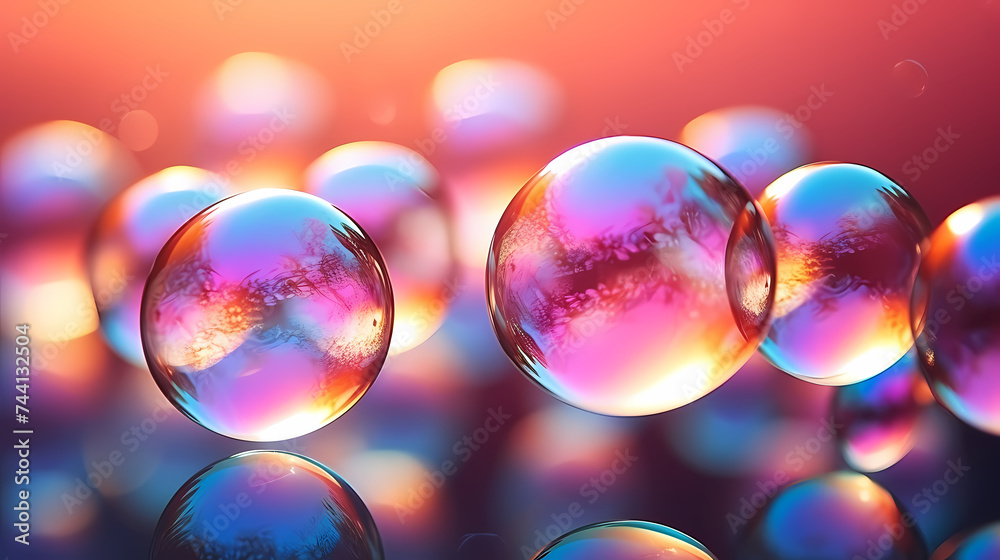 Massive soap bubbles float in the air, creating a mesmerizing dynamic scene Massive soap bubbles float in the air, creating a mesmerizing dynamic scene