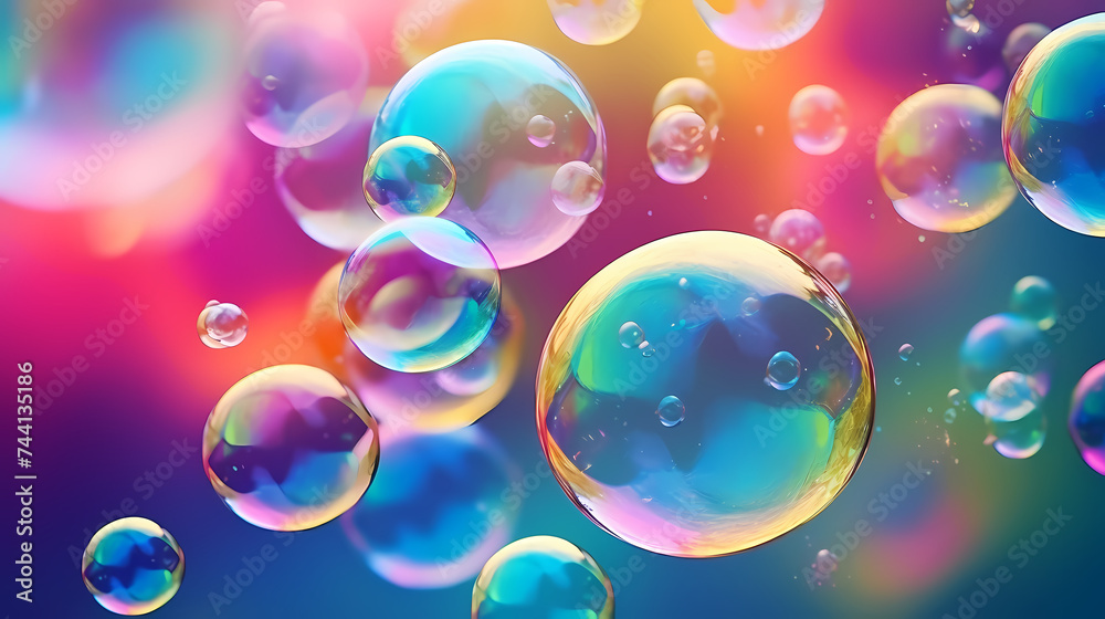 Massive soap bubbles float in the air, creating a mesmerizing dynamic scene Massive soap bubbles float in the air, creating a mesmerizing dynamic scene