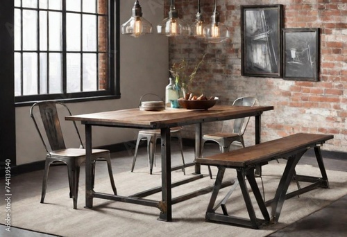 Embrace the industrial trend with a metal and wood combo table. 