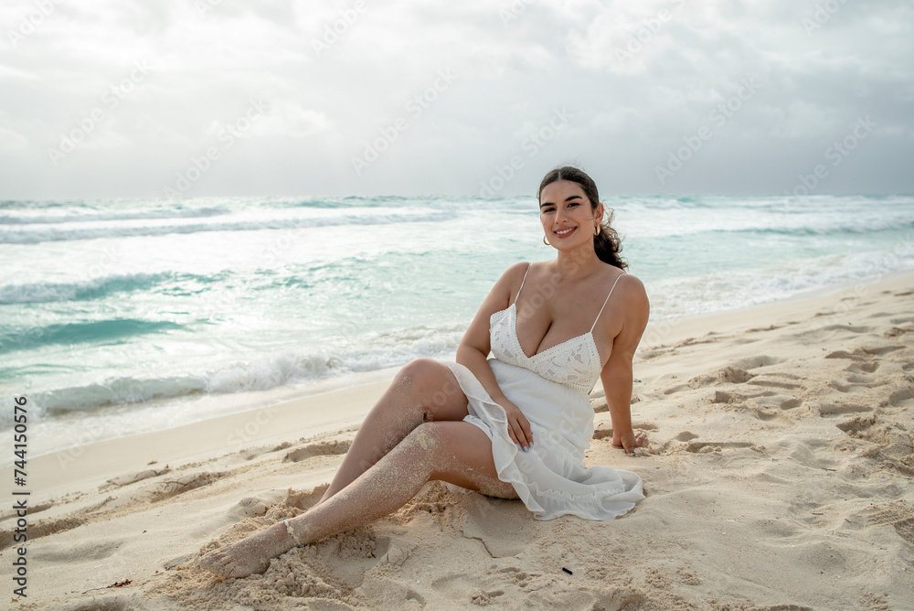 woman on the beach